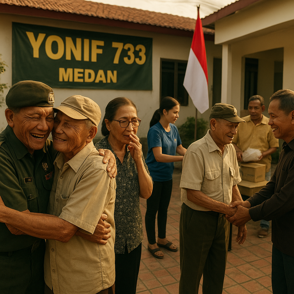 Cerita Nostalgik Satuan Yonif 733 di Medan, Dari Masa Konflik hingga Bhakti Sosial