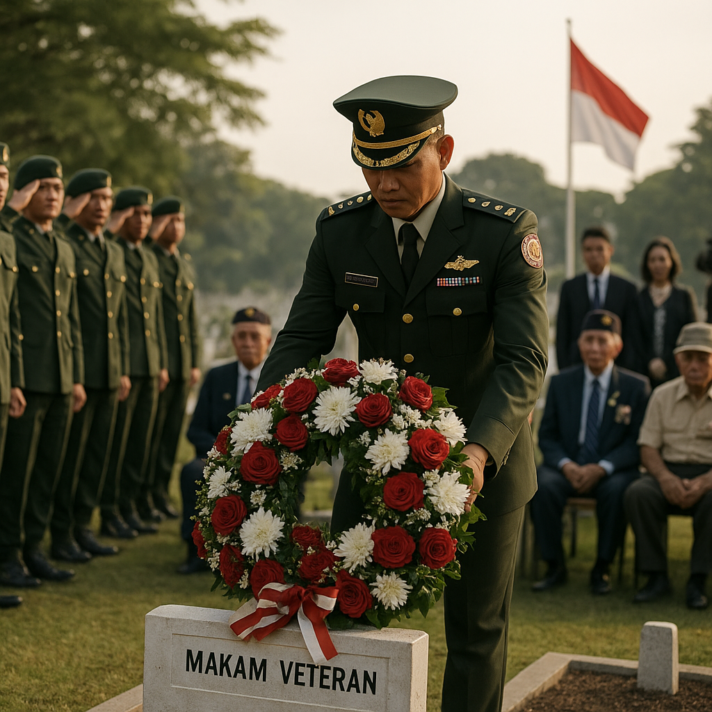Upacara Penghormatan di Makam Veteran Surabaya, Mengenang Jasa Para Prajurit Era Perang