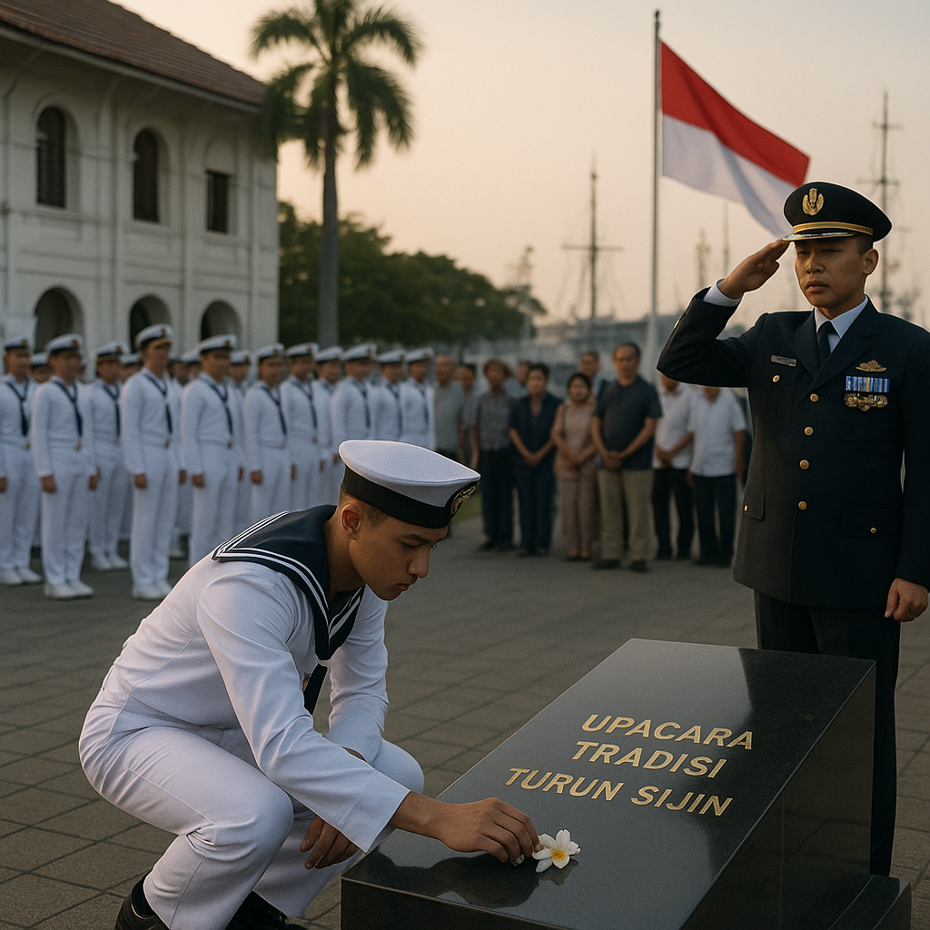 Upacara Tradisi "Turun Kijing" di Akademi Angkatan Laut, Ritual Penghormatan kepada Kadet yang Gugur