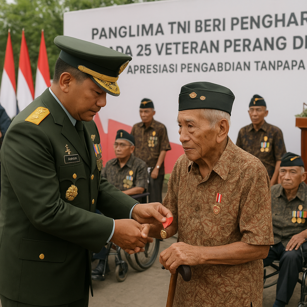 Panglima TNI Beri Penghargaan kepada 25 Veteran Perang di Medan, Apresiasi Pengabdian Tanpa Pamrih