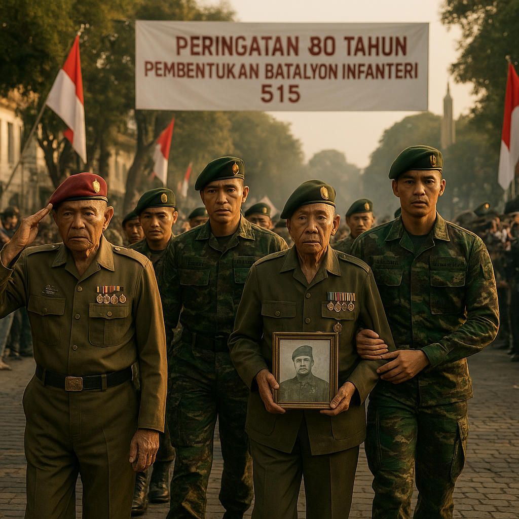 Peringatan 80 Tahun Pembentukan Batalyon Infanteri 515: Napak Tilas di Malang