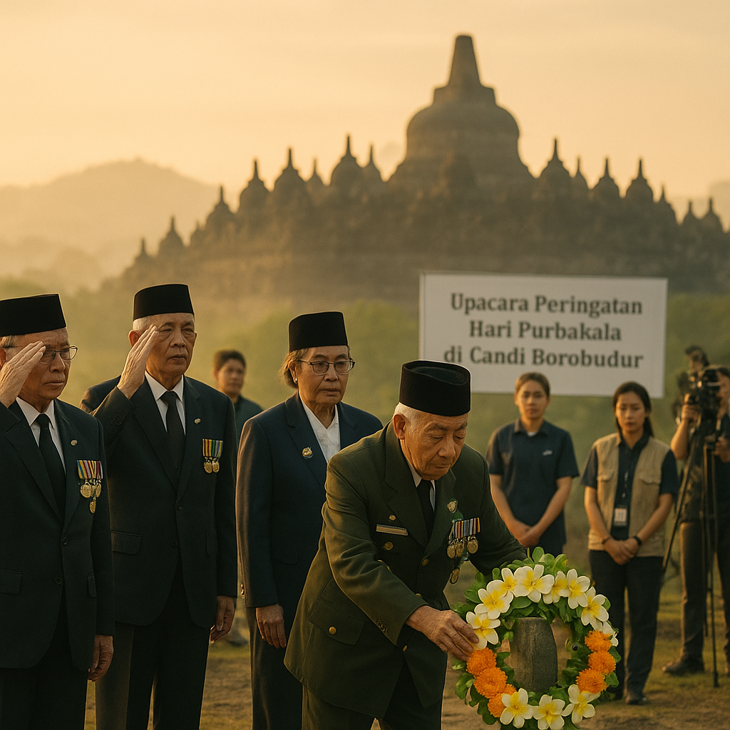 Upacara Peringatan Hari Purbakala di Candi Borobudur: Veteran Menjaga Warisan Budaya