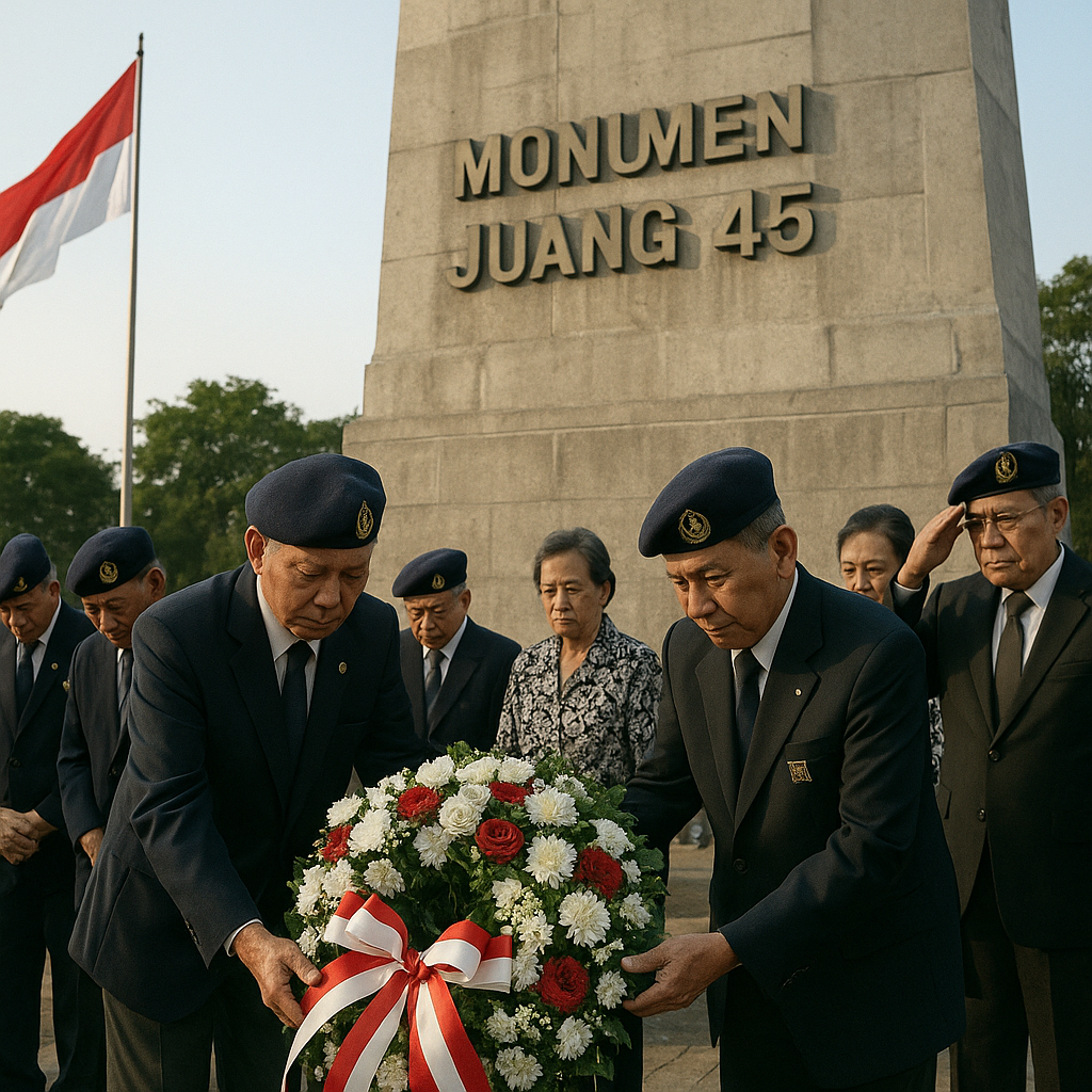 Purnawirawan TNI AL Berkumpul di Surabaya, Ziarah ke Monumen Juang 45