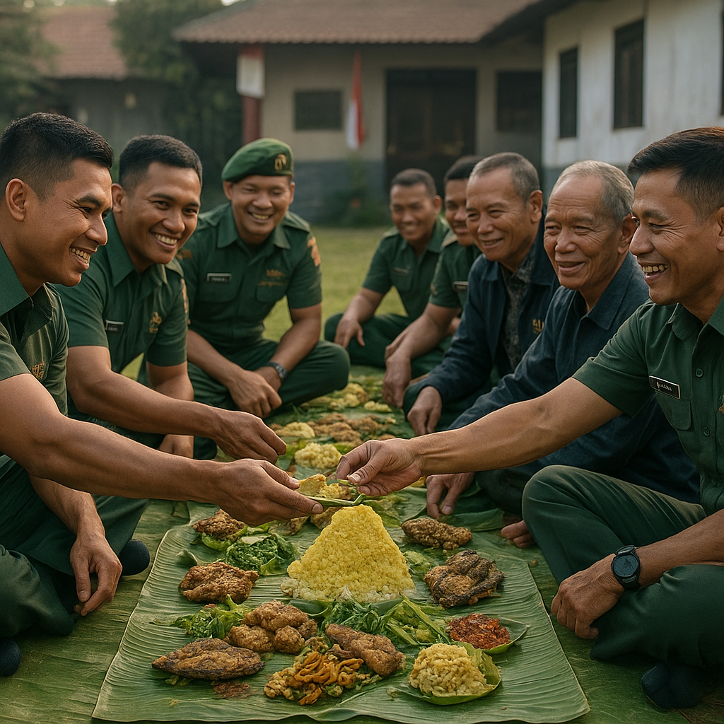 Tradisi 'Makan Bajamba' di Kesatuan TNI AD: Menguatkan Solidaritas Antar Prajurit