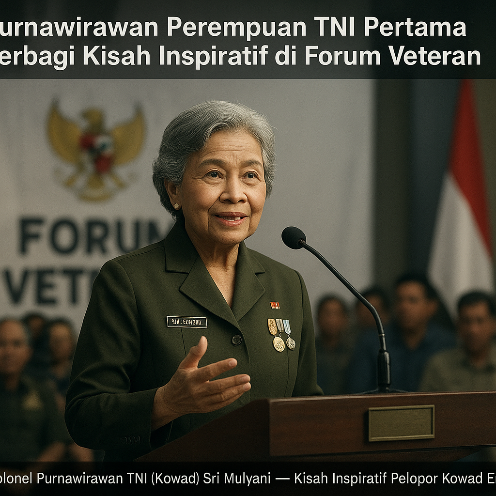 Purnawirawan Perempuan TNI Pertama Berbagi Kisah Inspiratif di Forum Veteran