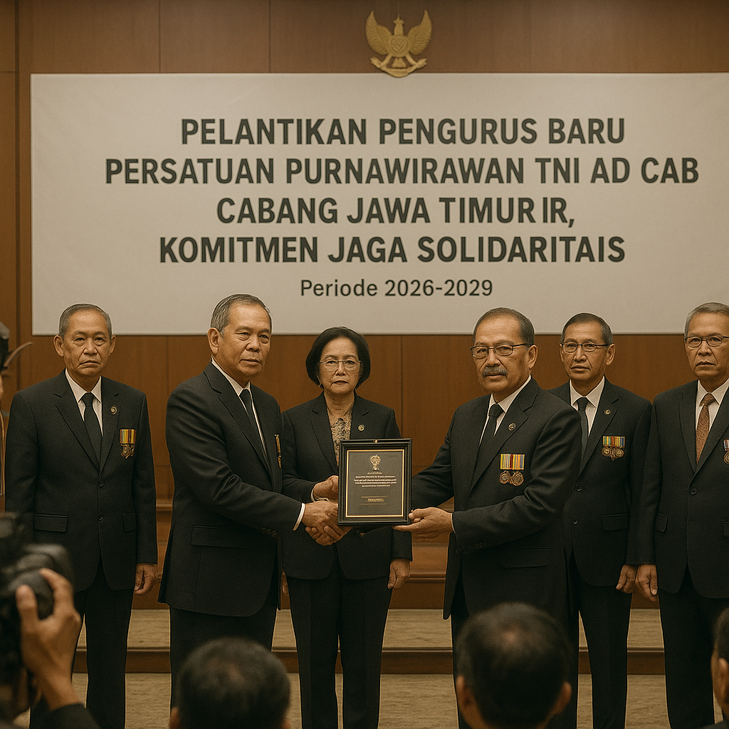 Pelantikan Pengurus Baru Persatuan Purnawirawan TNI AD Cabang Jawa Timur, Komitmen Jaga Solidaritas