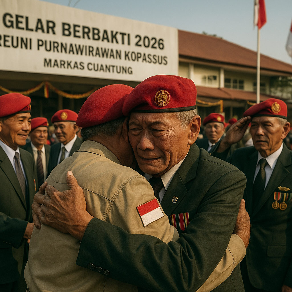 Reuni Akbar Purnawirawan Kopassus Gelar Berbakti ke-2026, Kenang Latihan Sandi Yudha