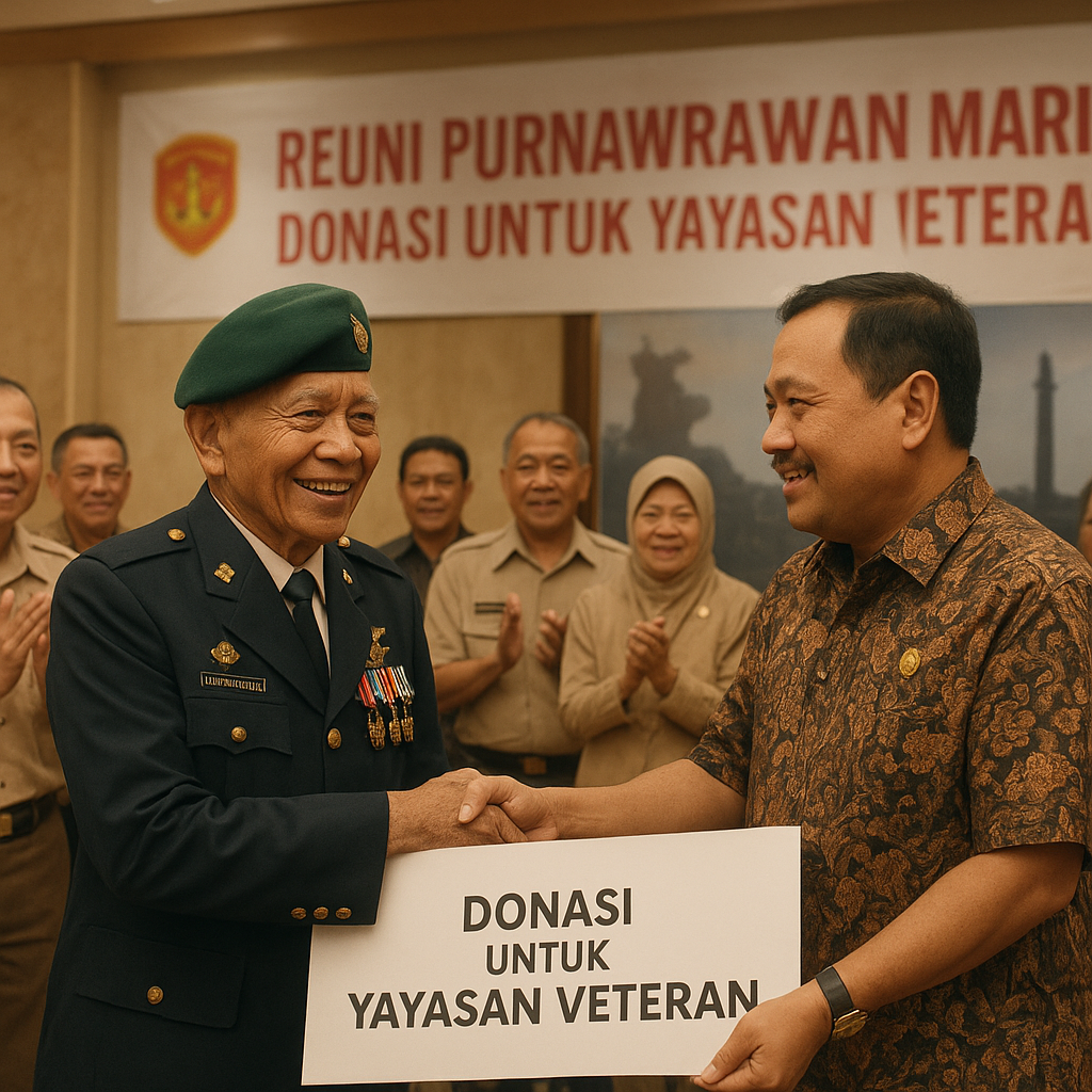Purnawirawan Marinir Gelar Reuni dan Donasi untuk Yayasan Veteran